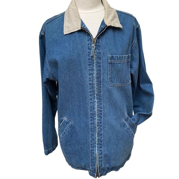 Lands' End Jackets & Coats Lands End Denim Jean Chore Jacket Barn